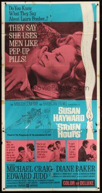 4s816 STOLEN HOURS 3sh '63 Susan Hayward, they say she uses men like pep-up pills!