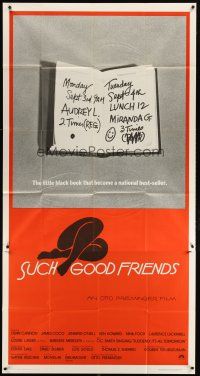 4s818 SUCH GOOD FRIENDS int'l 3sh '72 Otto Preminger, image of little black book, Saul Bass art!