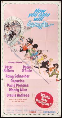 4s867 WHAT'S NEW PUSSYCAT 3sh '65 Frank Frazetta art of Woody Allen, Peter O'Toole & sexy babes!