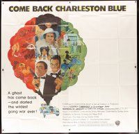 4s243 COME BACK CHARLESTON BLUE int'l 6sh '72 Godfrey Cambridge, cool McGinnis blaxploitation art!