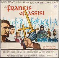 4s251 FRANCIS OF ASSISI 6sh '61 Michael Curtiz's story of a young adventurer in the Crusades!