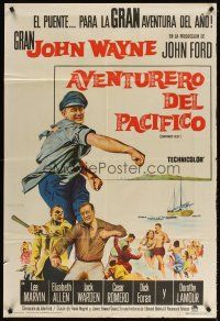 4s148 DONOVAN'S REEF Argentinean '63 John Ford, art of punching sailor John Wayne, Lee Marvin!