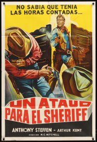 4s178 LONE & ANGRY MAN Argentinean '65 cool spaghetti western action artwork!