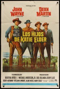 4s201 SONS OF KATIE ELDER Argentinean '65 great line up of John Wayne, Dean Martin & more!