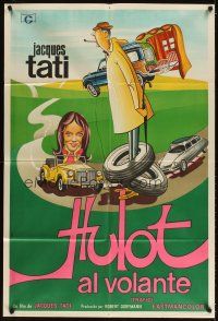 4s213 TRAFFIC Argentinean '71 great wacky art of Jacques Tati as Mr. Hulot!