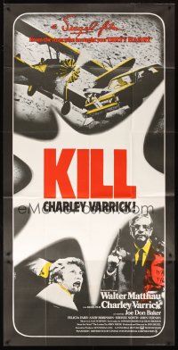 4s007 CHARLEY VARRICK English 3sh '73 Walter Matthau in Don Siegel crime classic, different image!