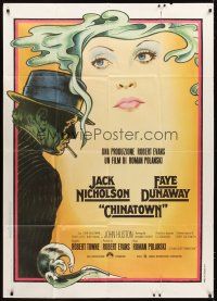 4s347 CHINATOWN Italian 1p '74 art of Jack Nicholson & Faye Dunaway by Jim Pearsall, Polanski