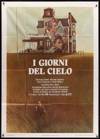 4s361 DAYS OF HEAVEN Italian 1p '79 Richard Gere, Brooke Adams, directed by Terrence Malick!