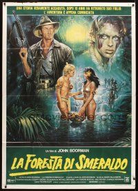 4s375 EMERALD FOREST Italian 1p '85 directed by John Boorman, different art by Renato Casaro!