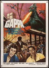 4s392 GAPPA, THE TRIPHIBIAN MONSTER Italian 1p R70s Daikyoju Gappa, fire breathing rubbery monster!