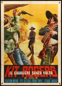 4s426 LONE RANGER Italian 1p R60s different art of cowboys being gunned down in street!