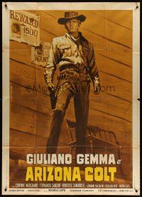 4s435 MAN FROM NOWHERE Italian 1p R70s Arizona Colt, Piovano art of Gemma by wanted poster!