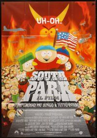 4s493 SOUTH PARK: BIGGER, LONGER & UNCUT Italian 1p '99 Trey Parker & Matt Stone animated musical!