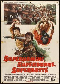 4s505 SUPERSTOOGES VS. THE WONDERWOMEN Italian 1p '74 sexy barely-dressed archers + wacky art!