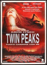 4s524 TWIN PEAKS: FIRE WALK WITH ME Italian 1p '92 David Lynch, different art of victim stabbed!
