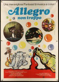 4s023 ALLEGRO NON TROPPO Italian 2p '77 Bruno Bozzetto, great wacky sexy cartoon artwork!