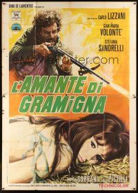 4s025 BANDIT Italian 2p '69 art of Gian Maria Volonte & Stefania Sandrelli by Antonio Mos!