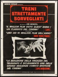 4s036 CLOSELY WATCHED TRAINS Italian 2p R70s Ostre Sledovane Vlaky, classic coming-of-age comedy!