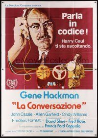 4s039 CONVERSATION Italian 2p '74 Gene Hackman is an invader of privacy, Francis Ford Coppola