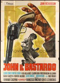 4s060 JOHN THE BASTARD Italian 2p '67 fantastic spaghetti western art by Rodolfo Gasparri!