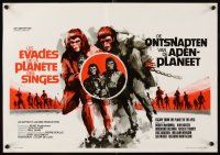 4t295 ESCAPE FROM THE PLANET OF THE APES Belgian '71 different sci-fi art by Ray!