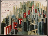 4t352 METROPOLIS DS British quad R10 Fritz Lang classic, art of city by Bilinsky!