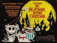 4t353 NIGHTMARE BEFORE CHRISTMAS British quad '93 Tim Burton, Disney, great cartoon image!