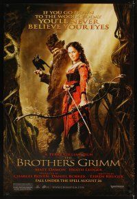 4t146 BROTHERS GRIMM teaser DS 1sh '05 Terry Gilliam, sexy Lena Headey with bow and arrow!