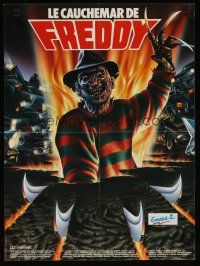 4t453 NIGHTMARE ON ELM STREET 4 French 15x21 '88 cool art of Englund as Freddy Krueger by Melki!