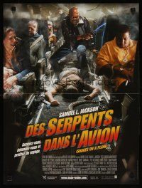 4t466 SNAKES ON A PLANE French 15x21 '06 Samuel L. Jackson, Julianna Margulies, campy thriller!