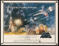 4t076 STAR WARS 1/2sh '77 George Lucas classic sci-fi epic, great different art by Tom Jung!