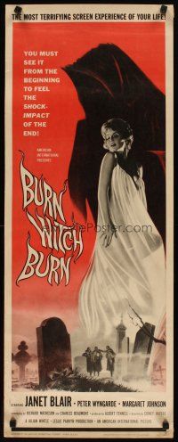 4t092 BURN WITCH BURN insert '62 undead demons of Hell arise to terrorize the world!