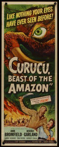 4t100 CURUCU, BEAST OF THE AMAZON insert '56 Universal horror, great monster art by Reynold Brown!