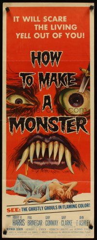 4t113 HOW TO MAKE A MONSTER insert '58 ghastly ghouls, it will scare the living yell out of you!