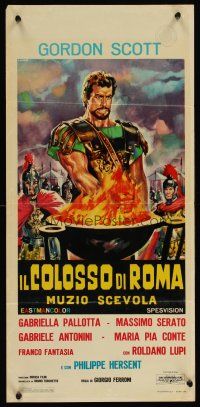 4t265 HERO OF ROME Italian locandina '64 art of gladiator Gordon Scott by Renato Casaro!
