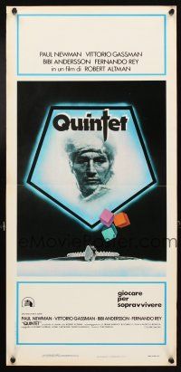 4t270 QUINTET Italian locandina '79 Paul Newman against the world, Robert Altman directed sci-fi!