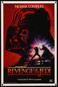 4t179 RETURN OF THE JEDI dated teaser 1sh '83 George Lucas classic, Revenge of the Jedi!