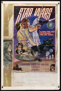 4t194 STAR WARS NSS style D 1sh 1978 cool circus poster art by Drew Struzan & Charles White!