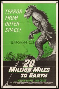 4w489 20 MILLION MILES TO EARTH 1sh R71 great image of the monster not on original posters!