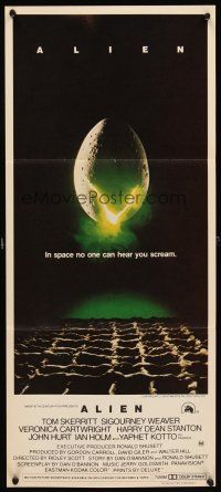 4w931 ALIEN Aust daybill '79 Ridley Scott outer space sci-fi classic, cool hatching egg image!