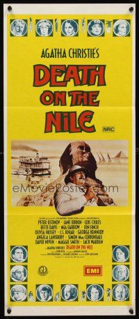 4w949 DEATH ON THE NILE Aust daybill '78 Peter Ustinov, Agatha Christie, different Sphinx image!