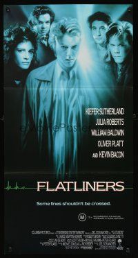 4w957 FLATLINERS Aust daybill '90 Kiefer Sutherland, Julia Roberts, Kevin Bacon, Baldwin, Platt!