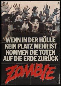 4w869 DAWN OF THE DEAD teaser German 33x47 '78 Romero, no more room in HELL for the dead!