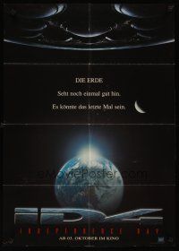 4w894 INDEPENDENCE DAY teaser German '96 great image of enormous alien ship over Earth!