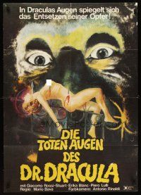 4w896 KILL BABY KILL German '69 Mario Bava's Operazione Paura, art of nude woman impaled on fence!