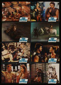 4w913 ICE PIRATES set 1 German LC poster '84 Robert Urich, Mary Crosby, Anjelica Huston!