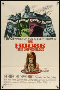 4w626 HOUSE THAT DRIPPED BLOOD int'l 1sh '71 Christopher Lee, Vampires! Voodoo! Vixens!