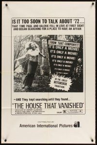 4w627 HOUSE THAT VANISHED 1sh '73 Andrea Allan on the run, Scream... And Die, too soon!