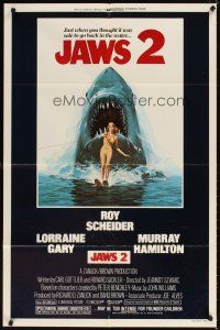 4w641 JAWS 2 1sh '78 just when you thought it was safe to go back in the water!
