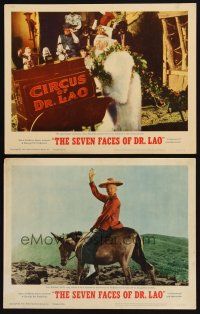 4w474 7 FACES OF DR. LAO 2 LCs '64 c/u of Tony Randall on donkey + as the abominable snowman!